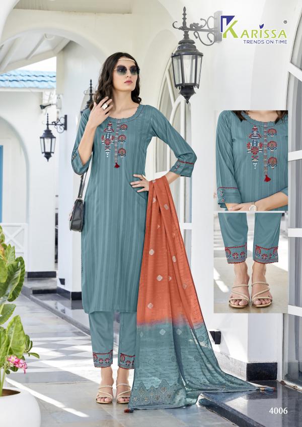 Karissa Opel Vol 4 Premium Kurti Pant With Dupatta Collection